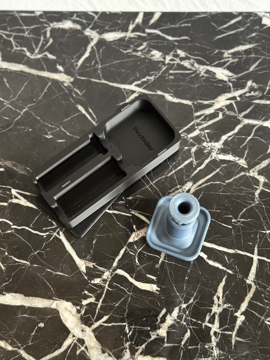 Travel case parts separated